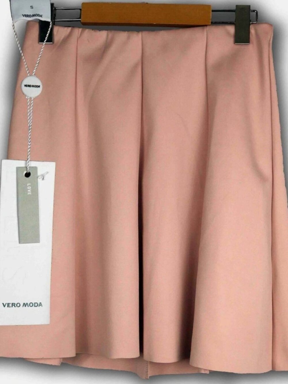 Vero Moda Pink Peach Pleated Skirt Womens Size Small New ($49 Retail)
